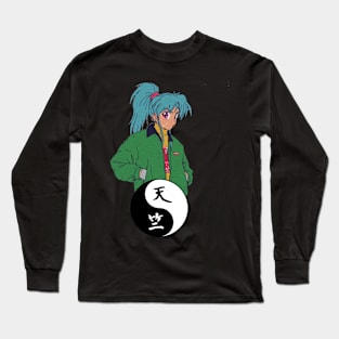 Retro Anime Yin And Yang Long Sleeve T-Shirt